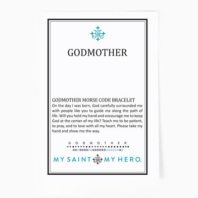 Godmother Morse Code Bracelet by My Saint My Hero