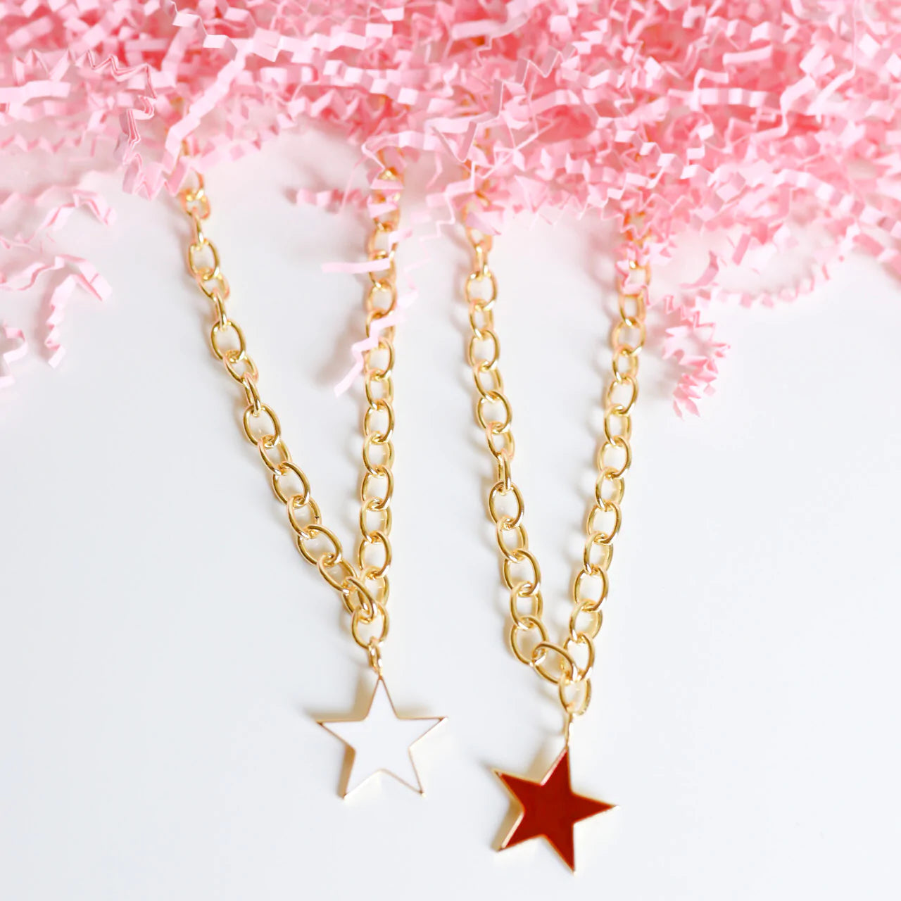 Beaded Blondes Emily White Star Necklace