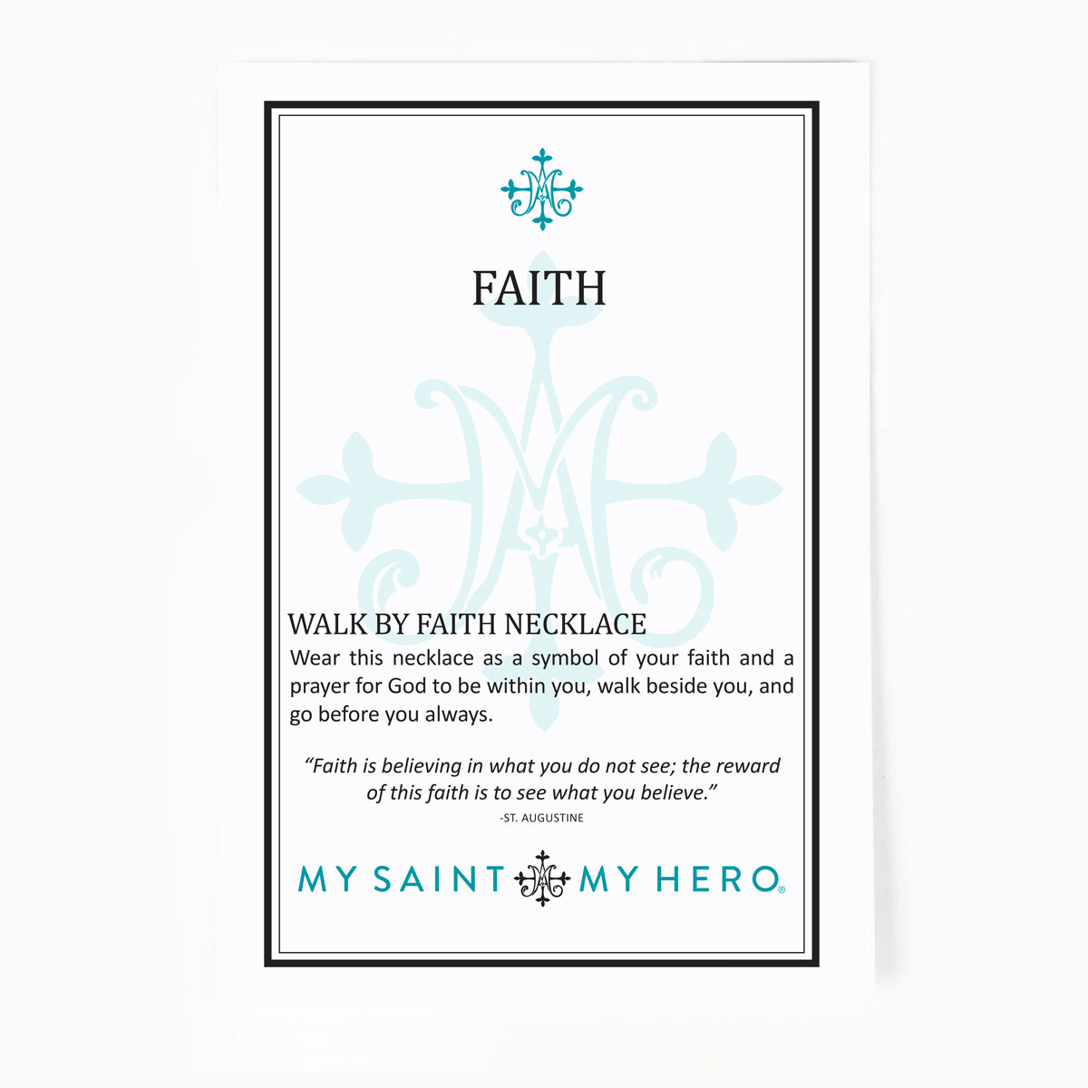Walk by Faith Necklace by My Saint My Hero
